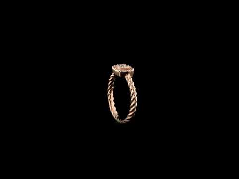 Pırlanta 0.20 Ct. Altın Boncuk Fantezi Yüzük 14K