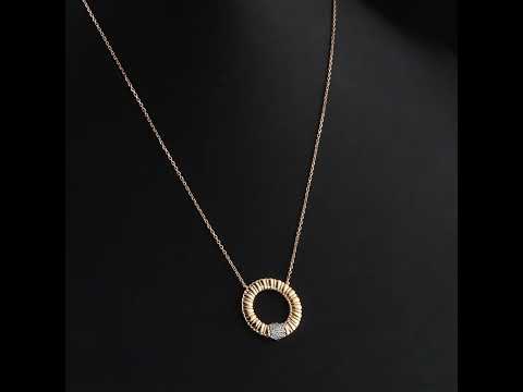 Pırlanta 0.17 Ct. Glaciela Rose Kolye 14K
