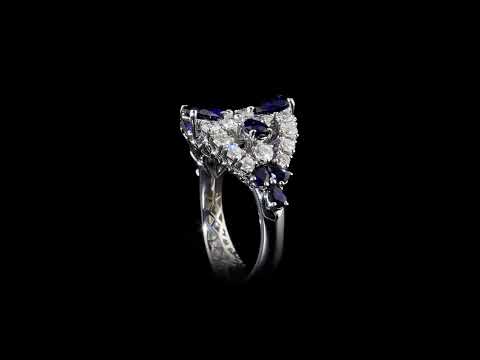 Safir Pırlantalı 1.67 Ct. Stellavia Fantezi Yüzük 18K