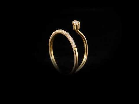 Pırlantalı 0.21 Ct. Midaea Altın Fantezi Yüzük 18K