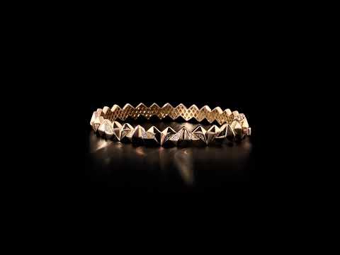 Pırlantalı 0.33 Ct. Rose Fantazi Kelepçe 18K
