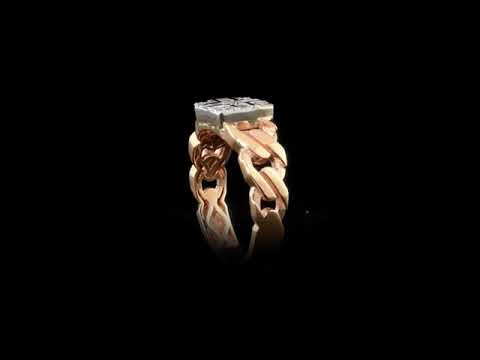 Baget Pırlantalı 0.30 Ct. Rose Fantezi Yüzük 18K