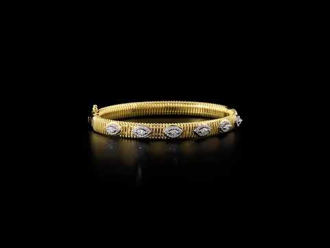 Pırlantalı 0,65 Ct. Altın Kelepçe 18K