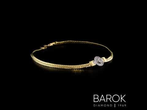 Baget Taşlı Pırlanta Bileklik 0.42 Ct. F VS 14K