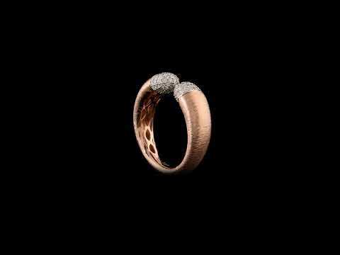 Pırlantalı 0.60 Ct. Rose Altın Kokteyl Fantezi Yüzük 18K