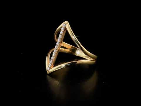 Pırlantalı 0.18 Ct. Auretincta Altın Fantezi Yüzük 18K