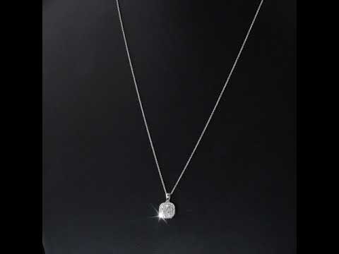 Pırlantalı 0.34 Ct. Indusa Beyaz Kolye 14K