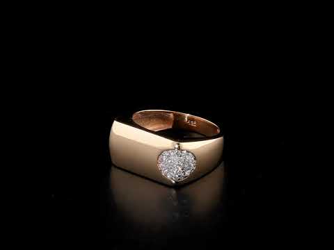 Pırlantalı 0.21 Ct. Rose Fantezi Yüzük 14K