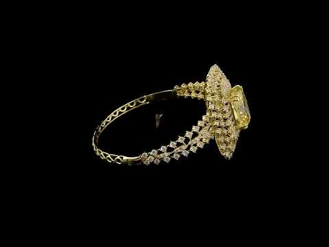 Citrine Taşlı Pırlanta Bileklik 4.67 Ct. E VS 18K