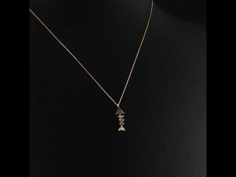 Pırlantalı 0.12 Ct. Gold Stenora Kolye 14K