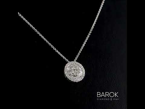 Baget Pırlanta Kolye 0.41 Ct. F VS 18K