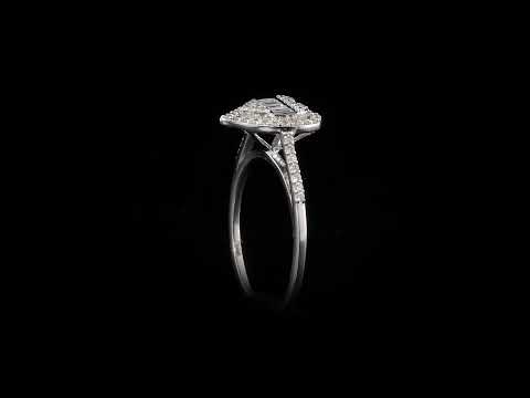 Baget Pırlantalı 0.32 Ct. Vertina Fantezi Yüzük 14K