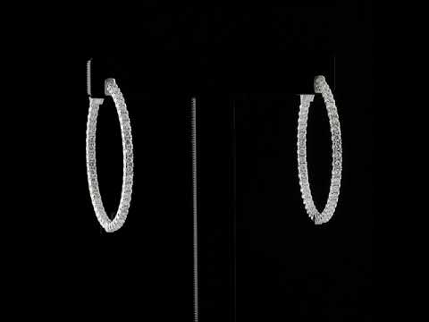 Pırlantalı 2.61 Ct. Halka Vaporia Küpe 14K