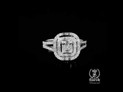Baget Pırlanta Yüzük 0.59 Ct. F VS 14K