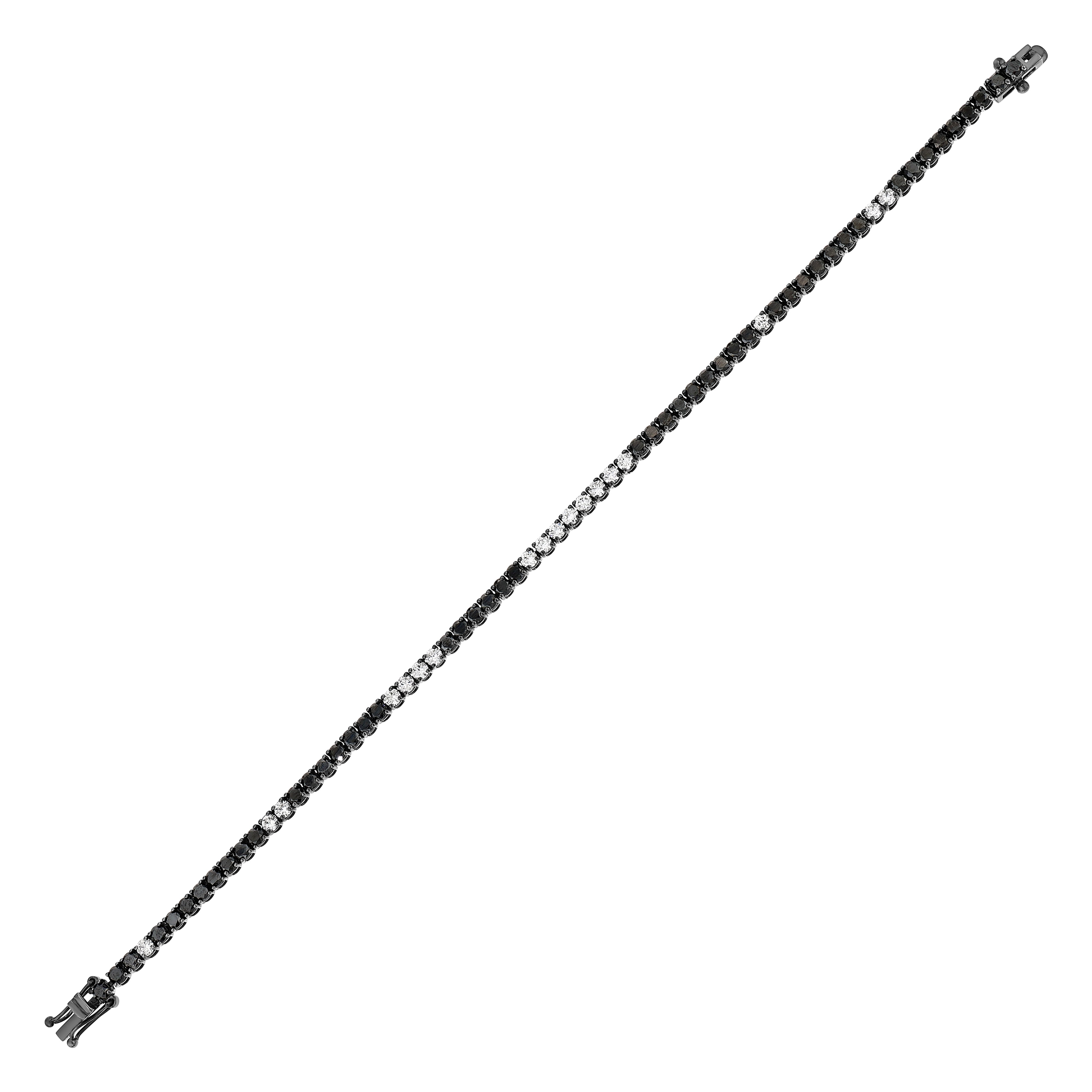 Siyah Pırlantalı Pırlanta 0.94 Ct. Suyolu Bileklik 14K