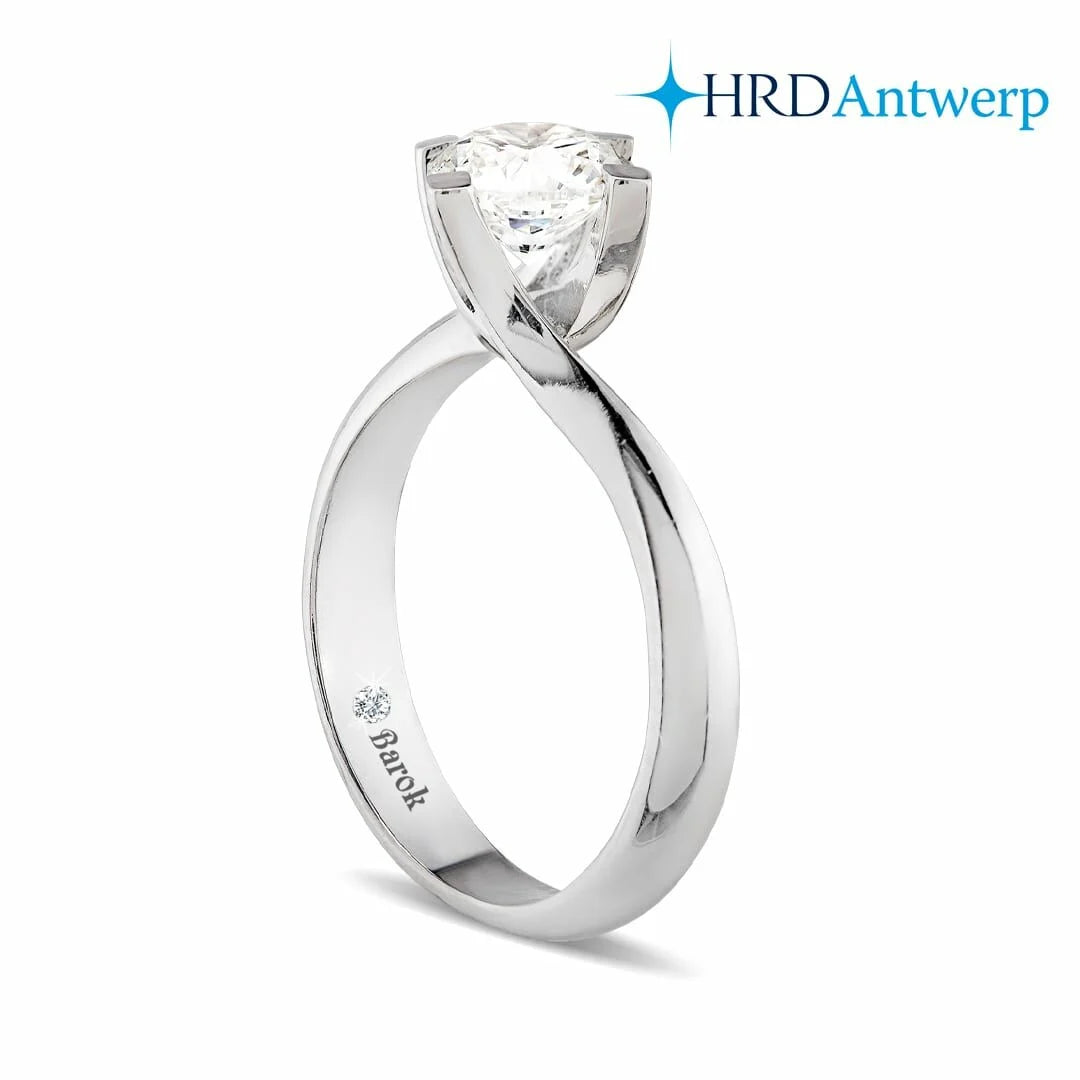 Pırlanta Tektaş Yüzük 1.60 Ct. F S2 HRD Sertifikalı