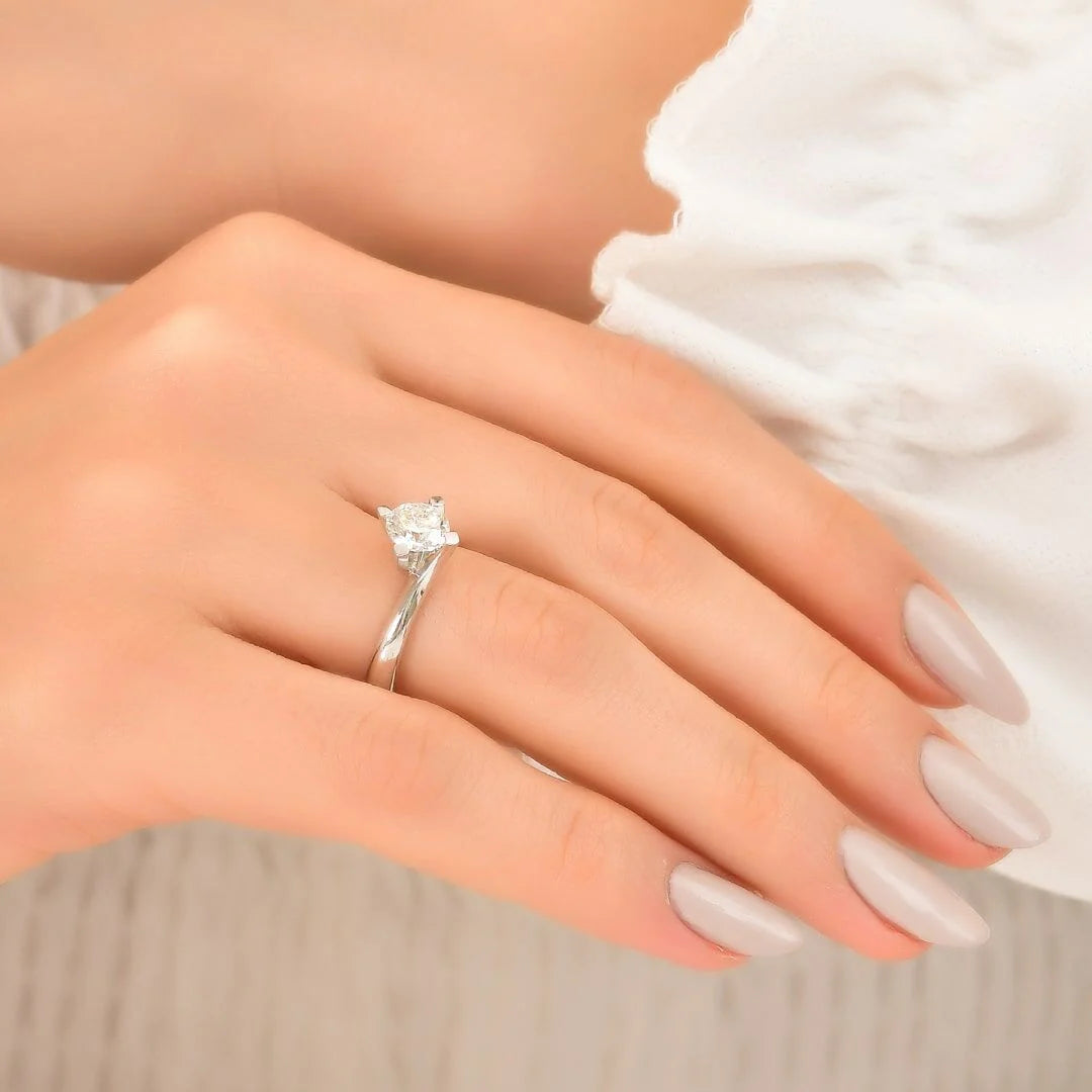 Pırlanta Tektaş Yüzük 1.60 Ct. F S2 HRD Sertifikalı