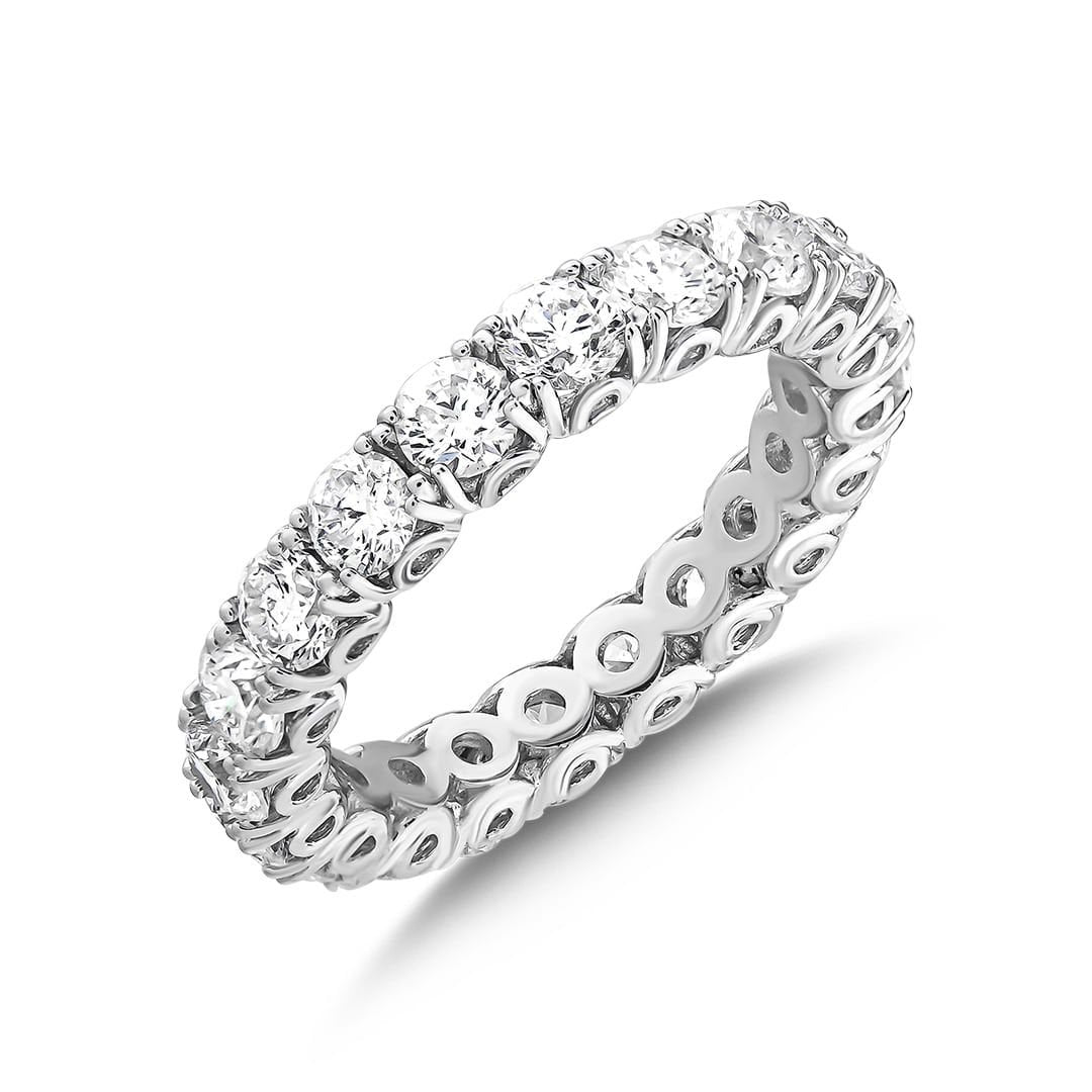 Pırlanta Tamtur Yüzük 3.53 Ct. F SI 18K