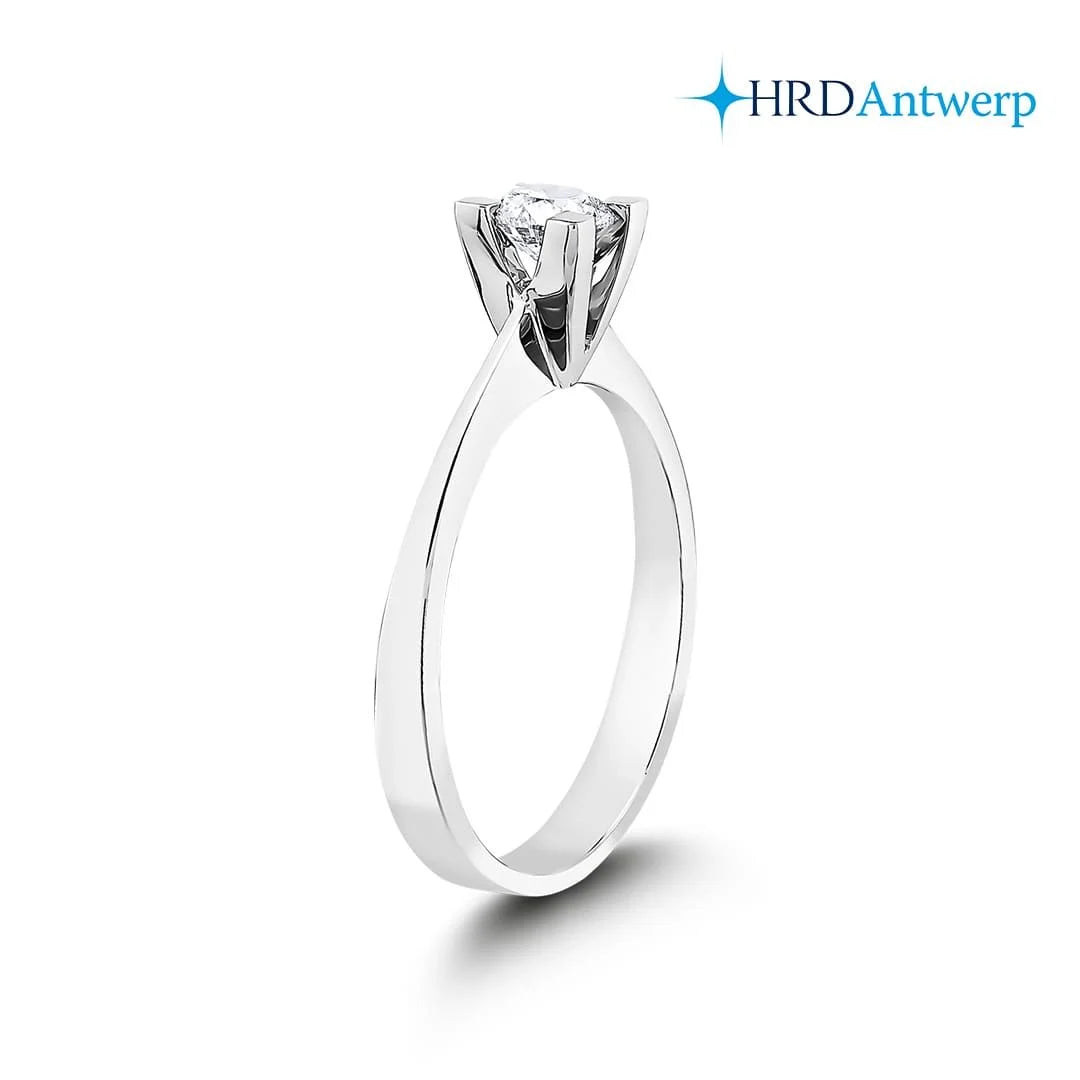 Pırlanta Tektaş Yüzük 0.40 Ct. E VS 18K HRD Sertifikalı