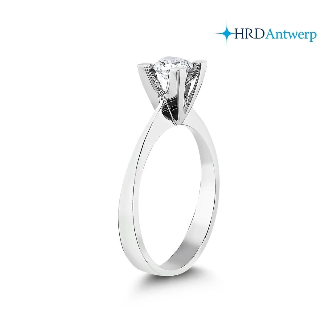 Pırlanta Tektaş Yüzük 0.55 Ct. E VS 18K HRD Sertifikalı