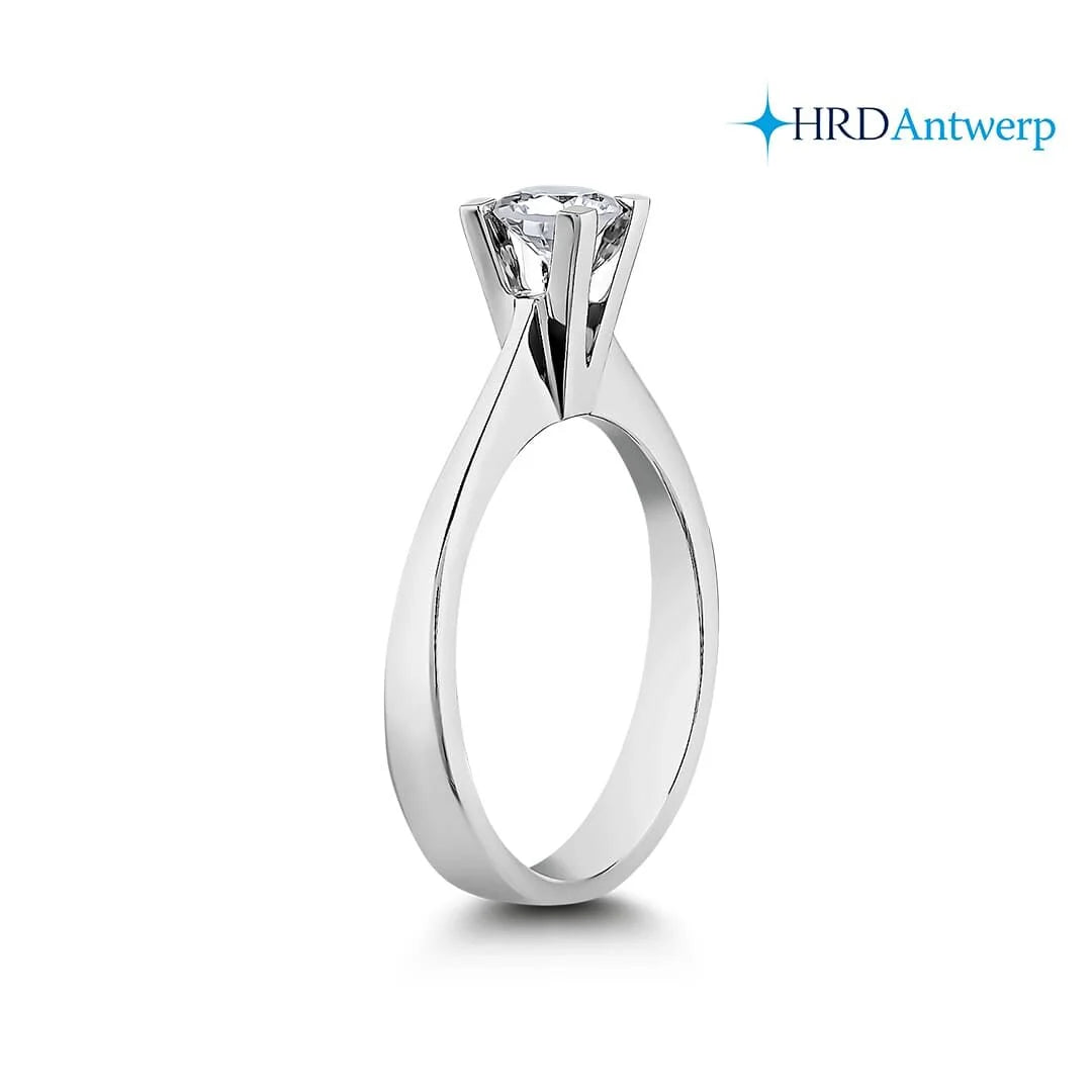 Pırlanta Tektaş Yüzük 0.45 Ct. E VS 18K HRD Sertifikalı