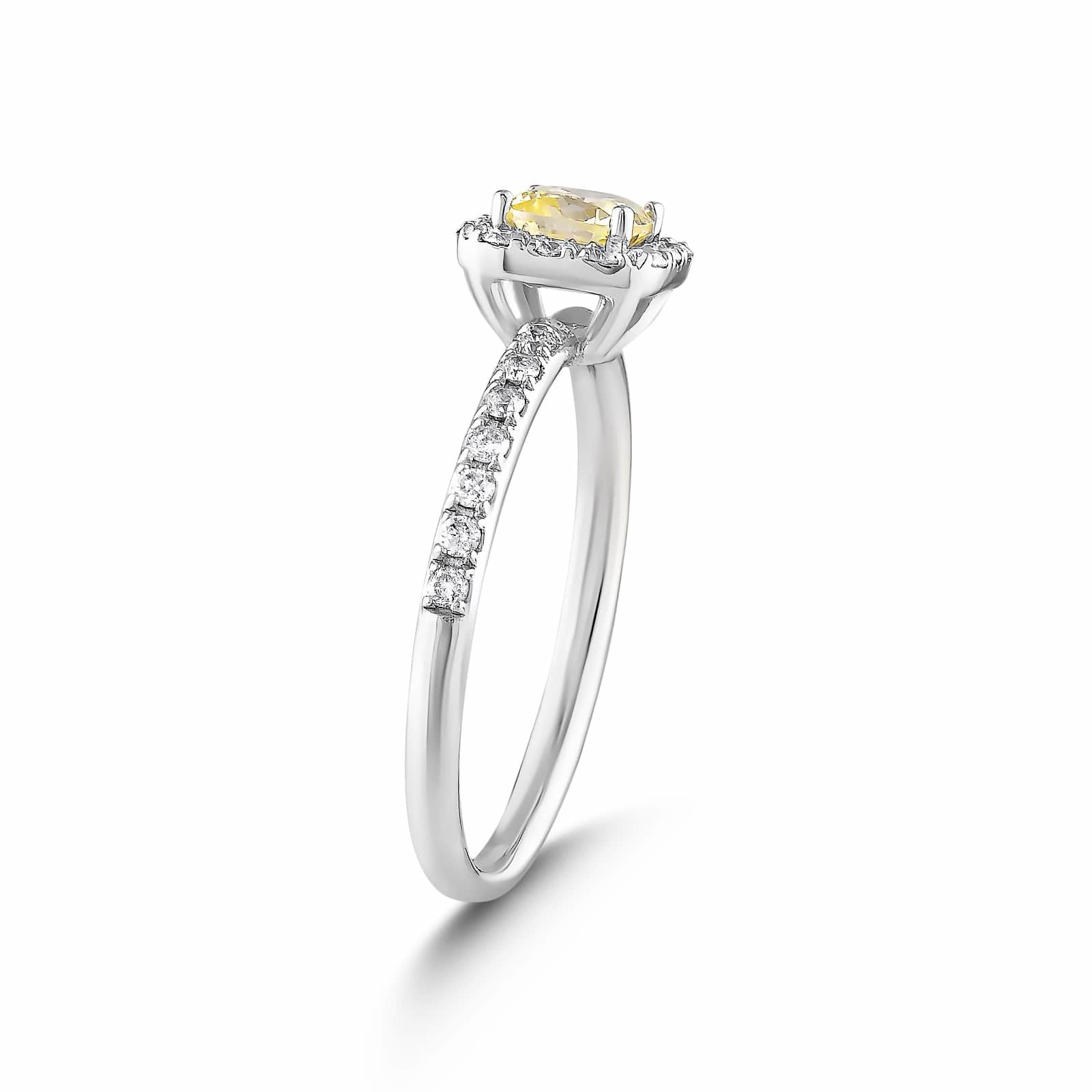 Citrine Taşlı Pırlanta Yüzük 1.48 Ct 18K