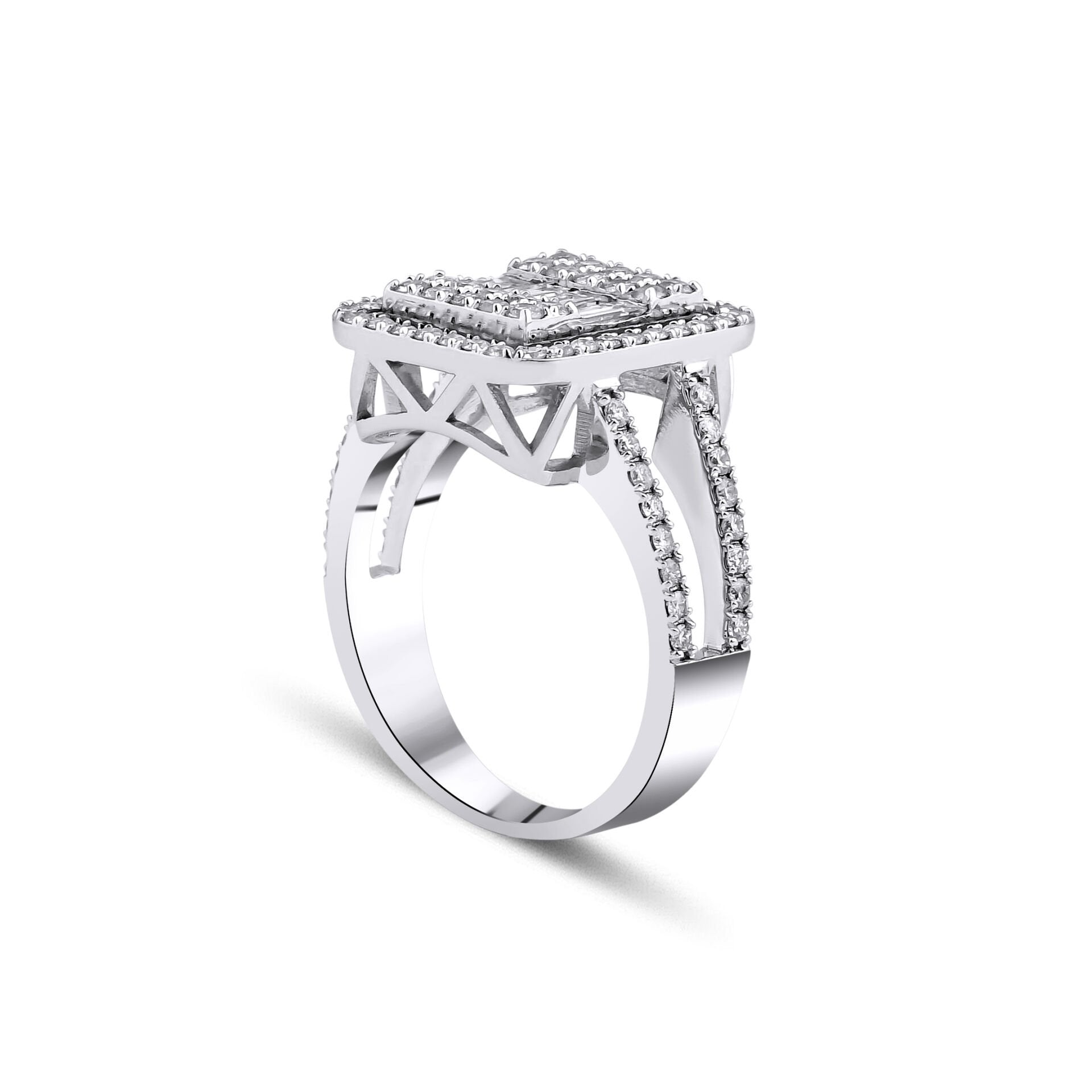 Baget Pırlanta Yüzük 1.17 Ct F VS 14K