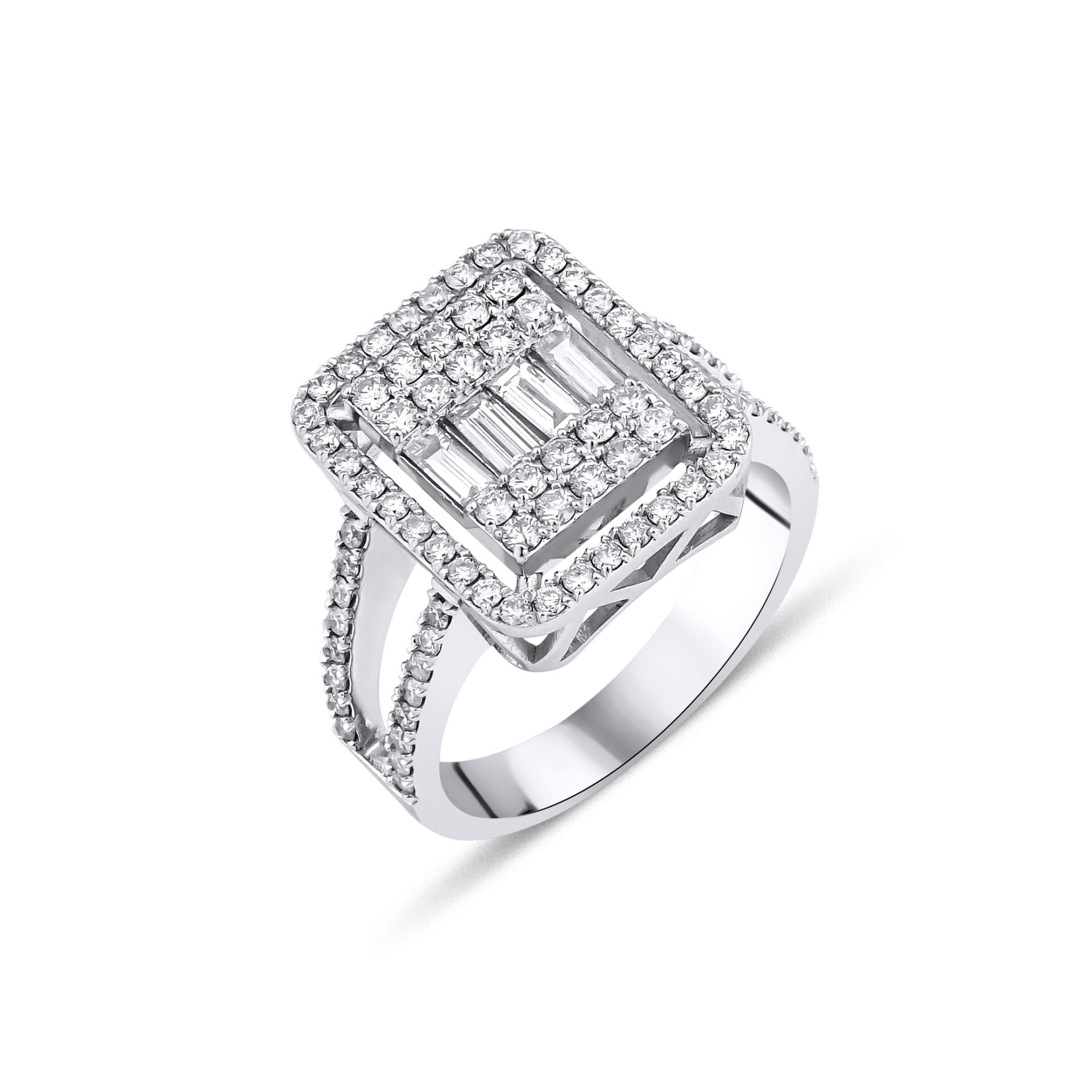 Baget Pırlanta Yüzük 1.17 Ct F VS 14K